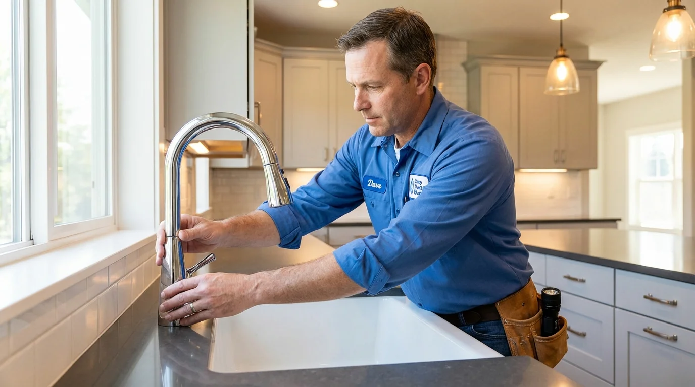 Kitchen faucet installation by Johns Plumbing LLC in North Aurora